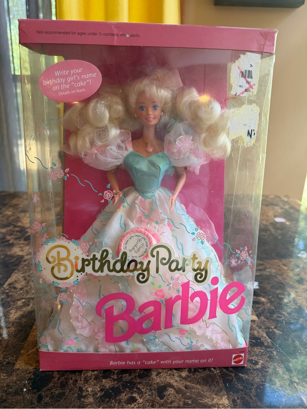 Mattel Barbie Birthday Party Doll - Pink, Teal & White Gown